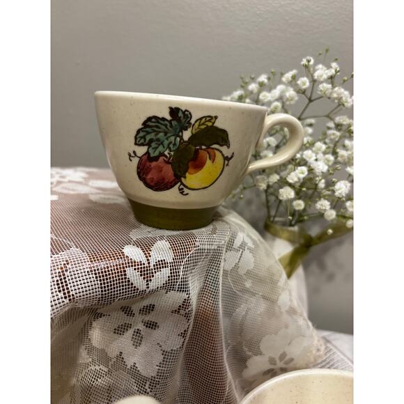 Poppytrail by Metlox Provincial Fruit Cup Mug Tea California USA Set of 6 - Picture 2 of 6